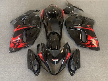 2008-2020 Gloss Black with Red Logos GSXR 1300 Hayabusa Fairings