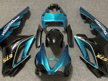 2009-2012 Gloss Light Blue and Black Daytona 675 Fairings
