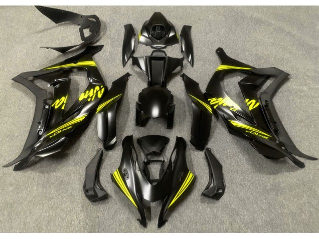 2016-2019 Satin Black & Yellow ZX10R Fairings